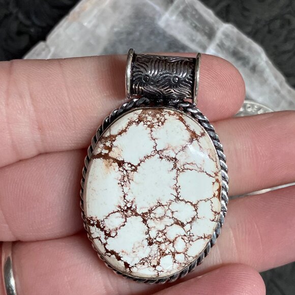 Wild Horse Turquoise Magnesite Appaloosa Stone Pendant Stone Crystal Jewelry - Picture 5 of 8